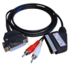 Commodore Amiga RGB Scart Cable with Genuine DB23 Connector for 500, 600, 1200, 4000, [2 METRE] Bran